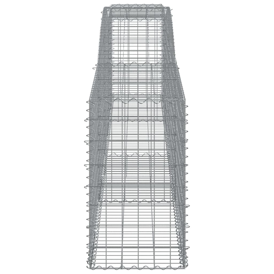 Arched Gabion Baskets 7 pcs 400x50x80/100 cm Galvanised Iron