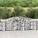 Arched Gabion Baskets 7 pcs 400x50x80/100 cm Galvanised Iron