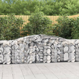 Arched Gabion Baskets 7 pcs 400x50x80/100 cm Galvanised Iron