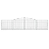 Arched Gabion Baskets 9 pcs 400x50x80/100 cm Galvanised Iron