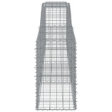Arched Gabion Baskets 10 pcs 400x50x80/100 cm Galvanised Iron - 45-Degree Angle