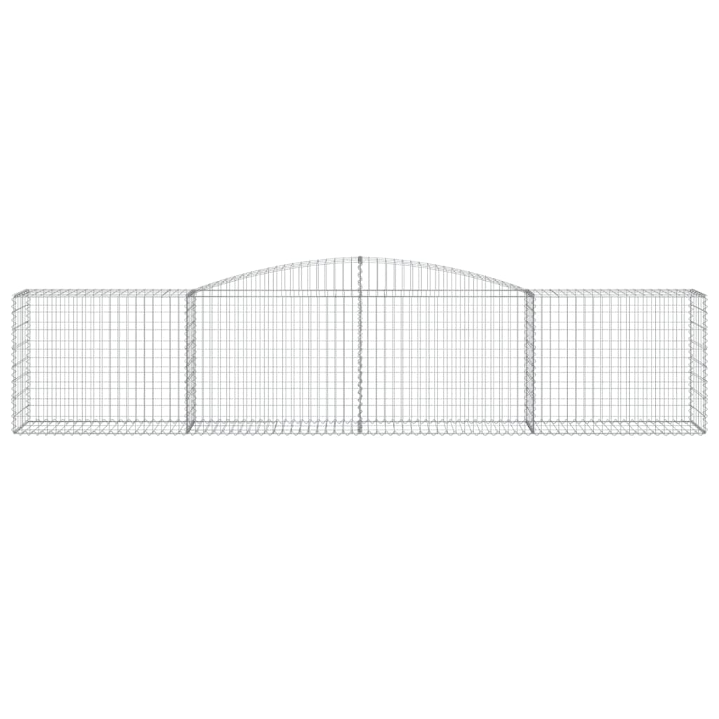 Arched Gabion Baskets 15 pcs 400x50x80/100 cm Galvanised Iron