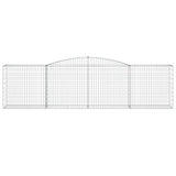 Arched Gabion Baskets 4 pcs 400x50x100/120 cm Galvanised Iron
