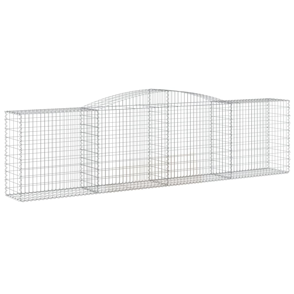 Arched Gabion Baskets 7 pcs 400x50x100/120 cm Galvanised Iron