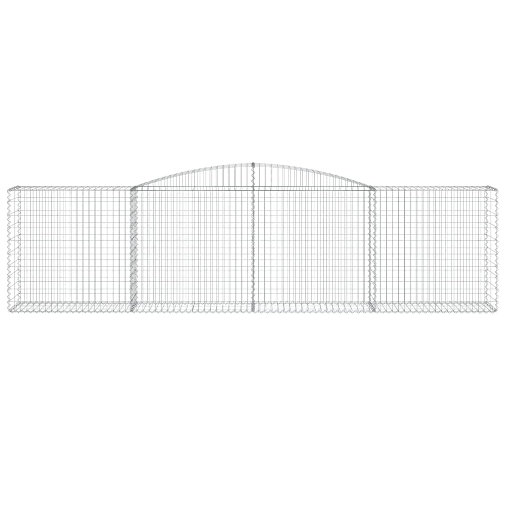 Arched Gabion Baskets 7 pcs 400x50x100/120 cm Galvanised Iron