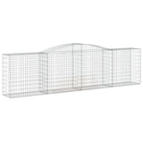 Arched Gabion Baskets 8 pcs 400x50x100/120 cm Galvanised Iron - Side View