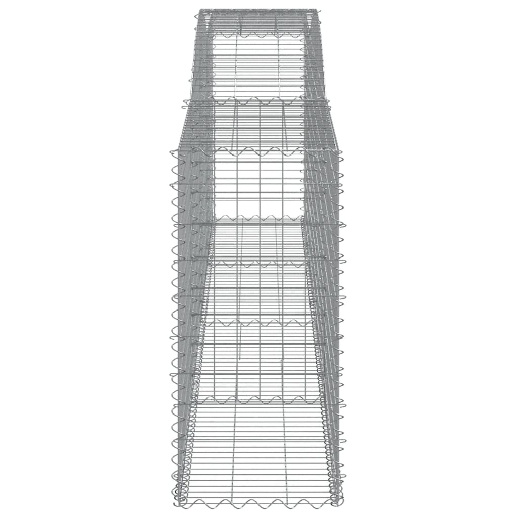 Arched Gabion Baskets 10 pcs 400x50x100/120 cm Galvanised Iron