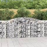 Arched Gabion Baskets 10 pcs 400x50x100/120 cm Galvanised Iron