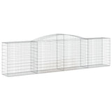 Arched Gabion Baskets 15 pcs 400x50x100/120 cm Galvanised Iron - Side View