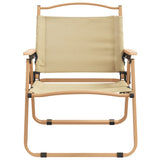 Camping Chairs 2 pcs Beige 54x43x59 cm Oxford Fabric - Top-Down View