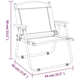 Camping Chairs 2 pcs Beige 54x43x59 cm Oxford Fabric - Low Angle