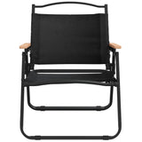 Camping Chairs 2 pcs Black 54x43x59 cm Oxford Fabric - Top-Down View
