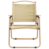Camping Chairs 2 pcs Beige 54x55x78 cm Oxford Fabric - Top-Down View
