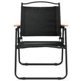 Camping Chairs 2 pcs Black 54x55x78 cm Oxford Fabric - Top-Down View