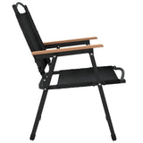 Camping Chairs 2 pcs Black 54x55x78 cm Oxford Fabric - 45-Degree Angle