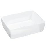 Wash Basin White 48x37x13 cm Ceramic Rectangle - Front View