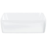 Wash Basin White 48x37x13 cm Ceramic Rectangle - Top-Down View