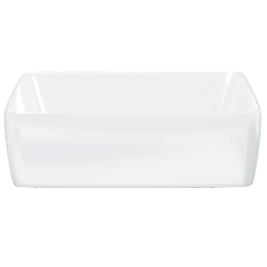 Wash Basin White 48x37x13 cm Ceramic Rectangle