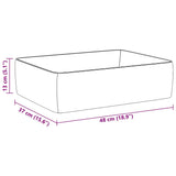 Wash Basin White 48x37x13 cm Ceramic Rectangle