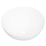 Wash Basin White 36x15 cm Ceramic Round - Front View