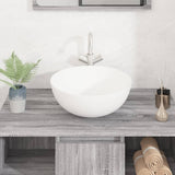 Wash Basin White 36x15 cm Ceramic Round - Side View