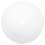 Wash Basin White 36x15 cm Ceramic Round - Rear View