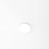 Wash Basin White 36x15 cm Ceramic Round - Close-Up Angle