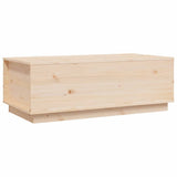 Coffee Table 100x50x35 cm Solid Wood Pine - Front View