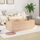 Coffee Table 100x50x35 cm Solid Wood Pine - Side View