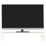 Monitor Stand White 50x27x10 cm Solid Wood Pine - Top-Down View