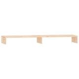 Monitor Stand 100x27x10 cm Solid Wood Pine - Front View