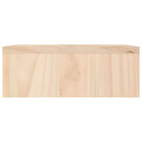 Monitor Stand 100x27x10 cm Solid Wood Pine - Close-Up Angle