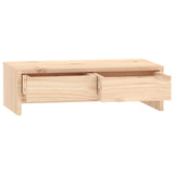 Monitor Stand 50x27x15 cm Solid Wood Pine - Rear View