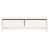 Monitor Stand White 50x27x15 cm Solid Wood Pine - 45-Degree Angle