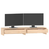 Monitor Stand 100x27x15 cm Solid Wood Pine - Top-Down View