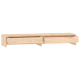 Monitor Stand 100x27x15 cm Solid Wood Pine - Rear View