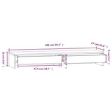 Monitor Stand 100x27x15 cm Solid Wood Pine