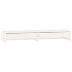 Monitor Stand White 100x27x15 cm Solid Wood Pine