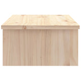 Monitor Stand 50x27x15 cm Solid Wood Pine - Rear View
