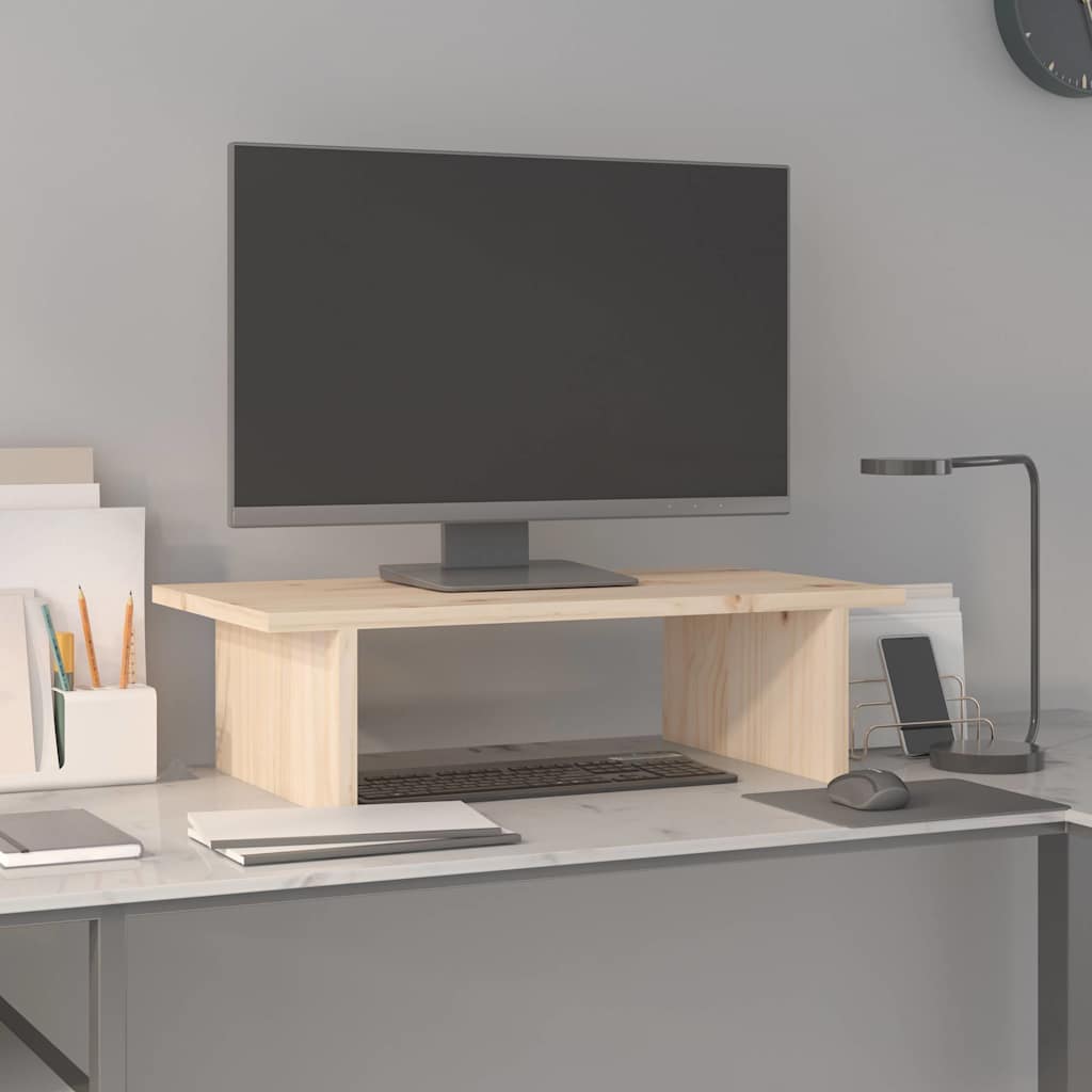 Monitor Stand 50x27x15 cm Solid Wood Pine