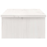 Monitor Stand White 50x27x15 cm Solid Wood Pine