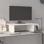 Monitor Stand White 50x27x15 cm Solid Wood Pine