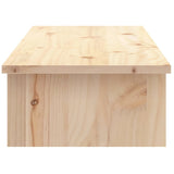 Monitor Stand 100x27x15 cm Solid Wood Pine - Rear View