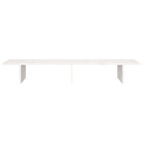 Monitor Stand White 100x27x15 cm Solid Wood Pine - 45-Degree Angle