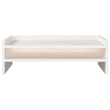 Monitor Stand White 50x24x16 cm Solid Wood Pine - 45-Degree Angle