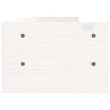 Monitor Stand White 100x24x16 cm Solid Wood Pine - Rear View