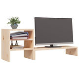 Monitor Stand 81x20x30 cm Solid Wood Pine - Top-Down View