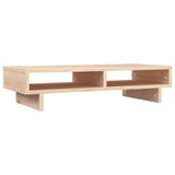 Monitor Stand 60x27x14 cm Solid Wood Pine - Front View