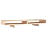 Monitor Stand 100x27x14 cm Solid Wood Pine - Front View
