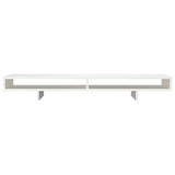 Monitor Stand White 100x27x14 cm Solid Wood Pine - 45-Degree Angle